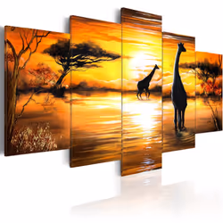 Planete Discount PD11993-200-100, Animaux, Noir, Crème, Orange, Blanc, Jaune, Panneaux MDF, 2000 mm, 20 mm, 1000 mm