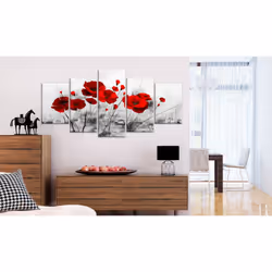 Tableau Fleurs coquelicots - rouge miracle - PD11058-200-100