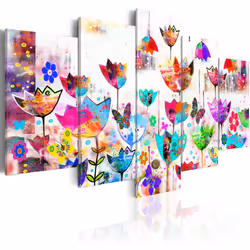 Planete Discount PD11059-200-100, Tulipes, Multicolore, Panneaux MDF, 2000 mm, 1000 mm