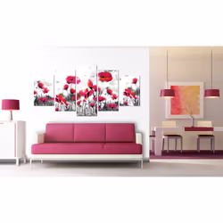 Tableau Fleurs Perdition - 5 parts - PD11060-200-100