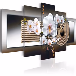 Planete Discount PD11063-200-100, Orchidées, Marron, Crème, Gris, Blanc, Panneaux MDF, 2000 mm, 1000 mm