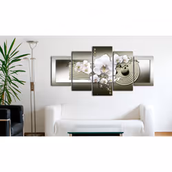 Tableau Zen Orchid and zen garden in grey - PD12502-200-100