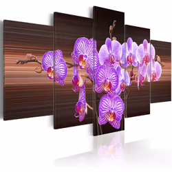 Planete Discount PD11064-200-100, Orchidées, Marron, Violet, Blanc, Panneaux MDF, 2000 mm, 1000 mm