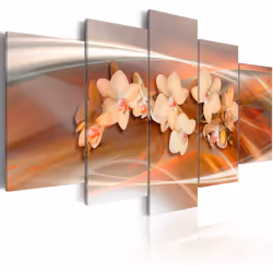 Planete Discount PD11068-200-100, Orchidées, Marron, Crème, Gris, Orange, Blanc, Panneaux MDF, 2000 mm, 1000 mm