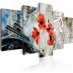 Planete Discount PD12080-100-50, Paris, Noir, Bleu, Gris, Rouge, Panneaux MDF, 1000 mm, 20 mm, 500 mm