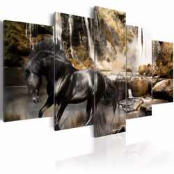 Planete Discount PD8195-200-100, Chevaux, Gris, Orange, Panneaux MDF, 2000 mm, 20 mm, 1000 mm