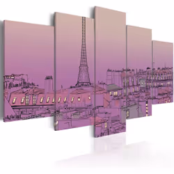 Planete Discount PD12081-200-100, Paris, Violet, Panneaux MDF, 2000 mm, 20 mm, 1000 mm