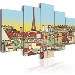 Tableau Villes Image idyllique de Paris - PD12082-200-100