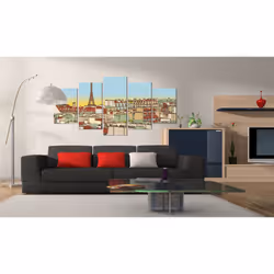 Tableau Villes Image idyllique de Paris - PD12082-200-100