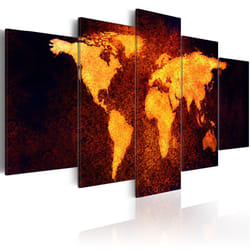 Tableau Cartes du monde Carte du monde - Lave chaude - PD11523-200-100