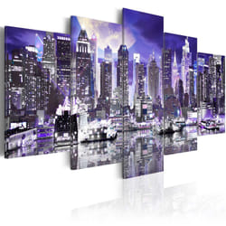 Tableau Villes Moonlit night in New York City - PD12086-200-100