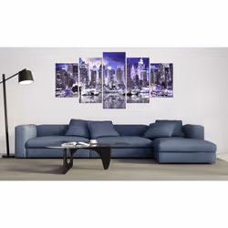 Tableau Villes Moonlit night in New York City - PD12086-200-100