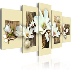 Tableau Fleurs Texture et magnolia - PD11069-200-100