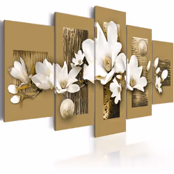 Planete Discount PD11073-200-100, Magnolias, Beige, Blanc, Panneaux MDF, 2000 mm, 1000 mm