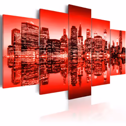 Planete Discount PD12091-100-50, New York, Rouge, Panneaux MDF, 1000 mm, 20 mm, 500 mm