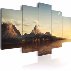 Planete Discount PD9854-200-100, Montagne, Beige, Bleu, Marron, Panneaux MDF, 2000 mm, 20 mm, 1000 mm