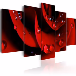 Planete Discount PD11075-200-100, Fleurs variées, Noir, Rouge, Panneaux MDF, 2000 mm, 1000 mm
