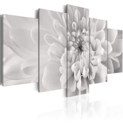 Tableau Fleurs Dahlia en gris - PD11082-200-100