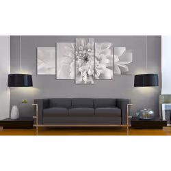 Tableau Fleurs Dahlia en gris - PD11082-200-100