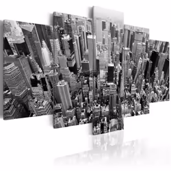 Planete Discount PD12097-100-50, New York, Noir, Blanc, Panneaux MDF, 1000 mm, 20 mm, 500 mm