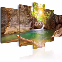 Planete Discount PD9873-200-100, Forêt, Marron, Vert, Turquoise, Panneaux MDF, 2000 mm, 20 mm, 1000 mm