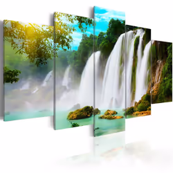 Planete Discount PD9880-200-100, Montagne, Noir, Bleu, Marron, Vert, Turquoise, Blanc, Panneaux MDF, 2000 mm, 20 mm, 1000 mm