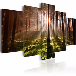 Planete Discount PD9881-200-100, Forêt, Noir, Vert, Orange, Rouge, Jaune, Panneaux MDF, 2000 mm, 20 mm, 1000 mm