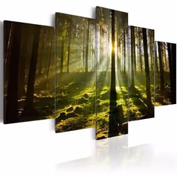 Planete Discount PD9882-200-100, Forêt, Noir, Vert, Orange, Jaune, Panneaux MDF, 2000 mm, 20 mm, 1000 mm