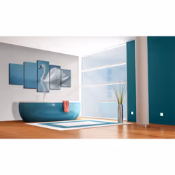 Tableau Cygne sur fond bleu - PD8201-200-100