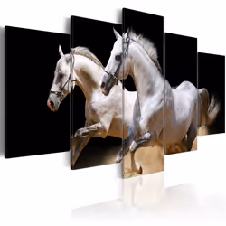 Planete Discount PD8205-200-100, Chevaux, Noir, Crème, Gris, Blanc, Panneaux MDF, 2000 mm, 20 mm, 1000 mm