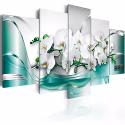 Planete Discount PD8737-200-100, Fleurs et plantes, Gris, Turquoise, Blanc, Panneaux MDF, 2000 mm, 20 mm, 1000 mm