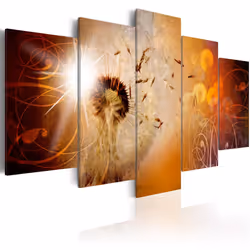 Planete Discount PD11086-100-50, Fleurs variées, Marron, Orange, Rouge, Panneaux MDF, 1000 mm, 500 mm