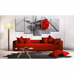Tableau Fleurs Rose sur bois - PD11088-200-100