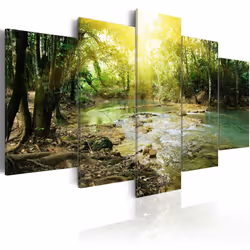 Planete Discount PD9895-200-100, Forêt, Bleu, Marron, Vert, Jaune, Panneaux MDF, 2000 mm, 20 mm, 1000 mm