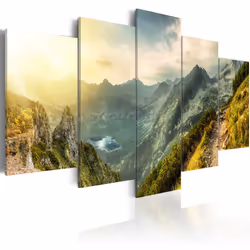 Planete Discount PD9896-100-50, Montagne, Marron, Vert, Orange, Jaune, Panneaux MDF, 1000 mm, 20 mm, 500 mm