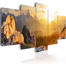 Planete Discount PD9898-200-100, Montagne, Marron, Blanc, Jaune, Panneaux MDF, 2000 mm, 20 mm, 1000 mm