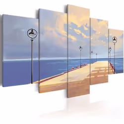 Planete Discount PD9901-200-100, Paysage marin, Beige, Bleu, Panneaux MDF, 2000 mm, 20 mm, 1000 mm