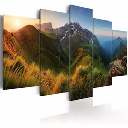 Planete Discount PD9905-100-50, Montagne, Bleu, Marron, Vert, Jaune, Panneaux MDF, 1000 mm, 20 mm, 500 mm