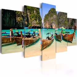 Planete Discount PD9907-200-100, Paysage marin, Bleu, Marron, Vert, Turquoise, Panneaux MDF, 2000 mm, 20 mm, 1000 mm