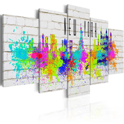 Tableau Villes Colorful New York - PD12107-200-100