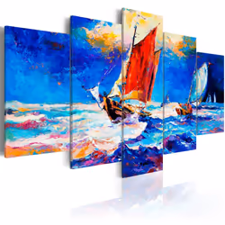 Planete Discount PD9910-200-100, Paysage marin, Bleu, Rouge, Blanc, Jaune, Panneaux MDF, 2000 mm, 20 mm, 1000 mm