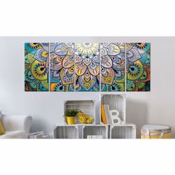 Tableau Zen Mandala: Peacock's Tail - PD12520-225-90
