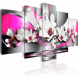 Planete Discount PD11097-100-50, Magnolias, Gris, Rose, Blanc, Panneaux MDF, 1000 mm, 500 mm