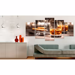 Tableau Nature morte Cigar and whiskey - PD11827-200-100