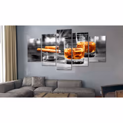 Tableau Nature morte Cigars and whiskey - PD11828-200-100