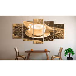 Tableau Nature morte Coffe, Espresso, Cappuccino, Latte machiato ... - sepia - PD11832-200-100