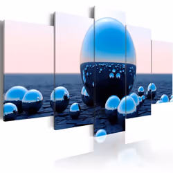 Planete Discount PD9911-200-100, Paysage marin, Bleu, Crème, Rose, Panneaux MDF, 2000 mm, 20 mm, 1000 mm