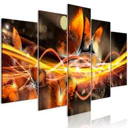 Tableau Swarm of Butterflies 5 Pièces Wide Orange - PD8211-200-100