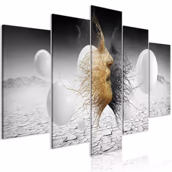Planete Discount PD8890-200-100, Moderne, Noir, Or, Gris, Panneaux MDF, 2000 mm, 20 mm, 1000 mm