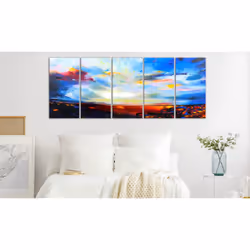 Tableau Colourful Sky (5 Parts) Narrow - PD8897-225-90
